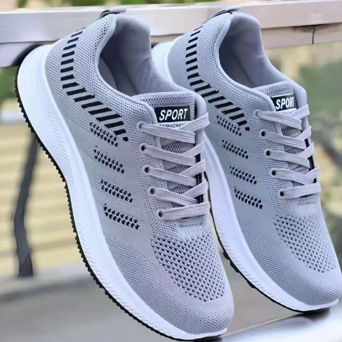 casual lichte sneakers sportschoenen hardloopschoenen die ademen ademende sneakers met veters en witte zachte zool