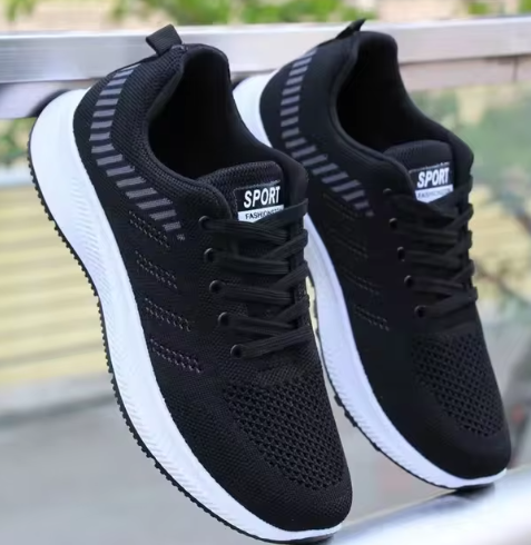 casual lichte sneakers sportschoenen hardloopschoenen die ademen ademende sneakers met veters en witte zachte zool