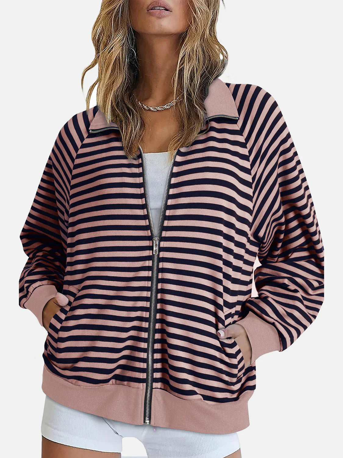 Oversized Gestreept Vest Voor Dames - Emma