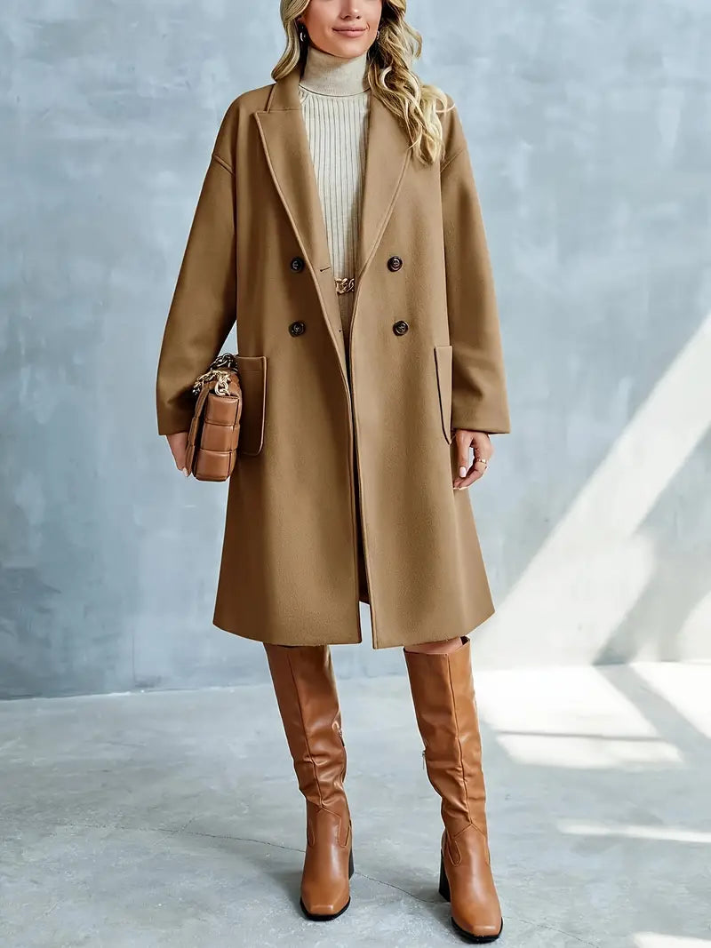 Lange Trenchcoat Winterjas Voor Dames - Anna