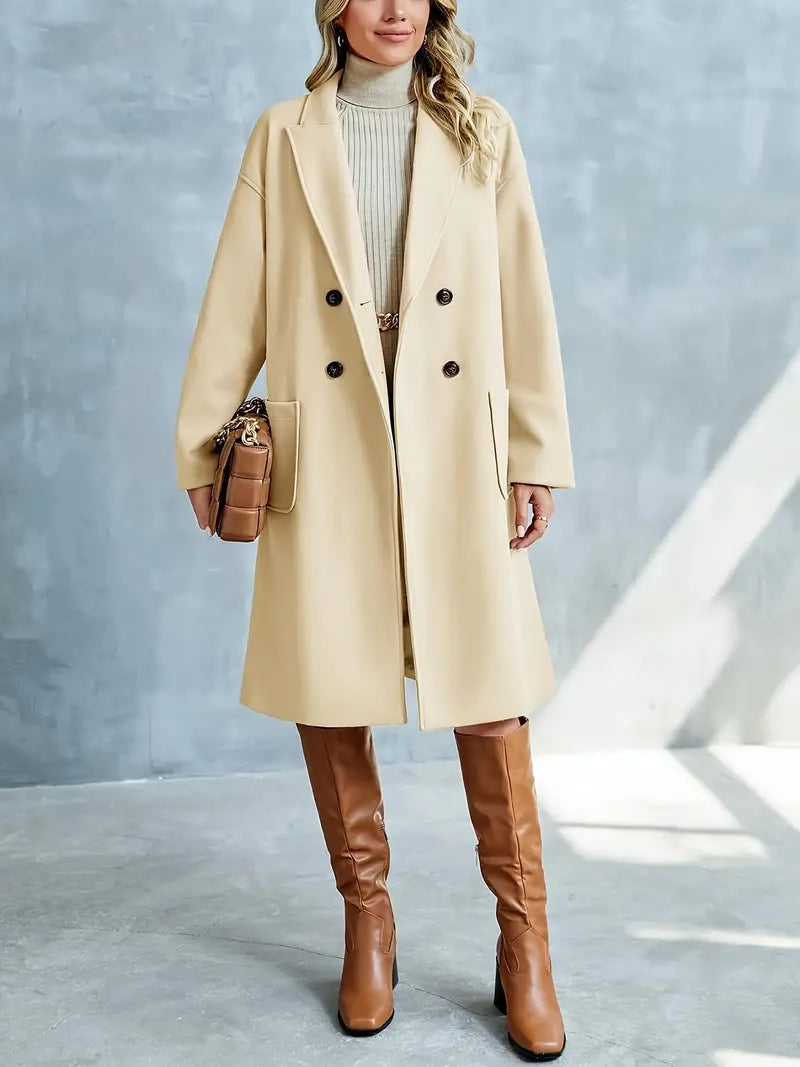 Lange Trenchcoat Winterjas Voor Dames - Anna