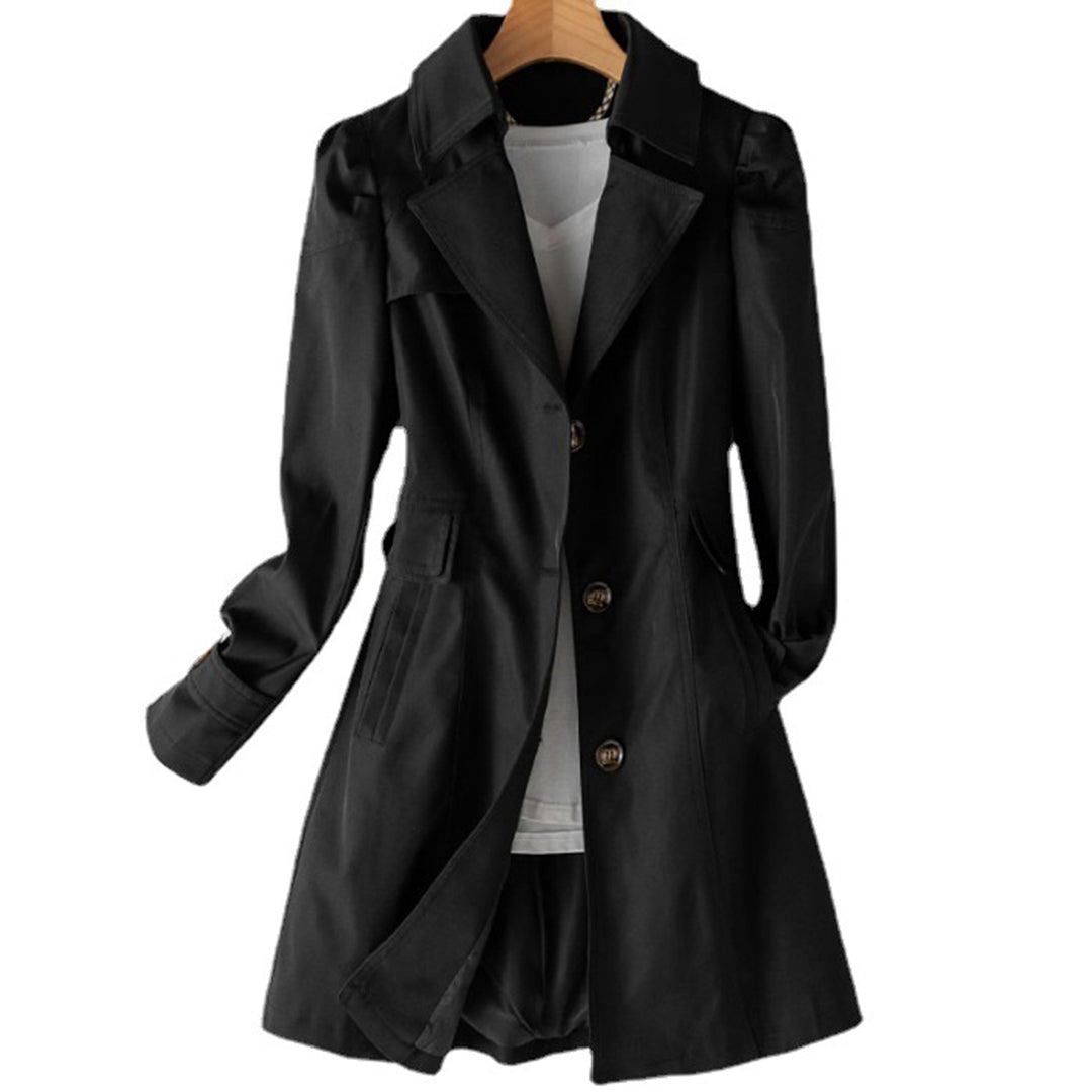 elegante waterdichte en winddichte trenchcoat jas lange jas voor dames met knopen