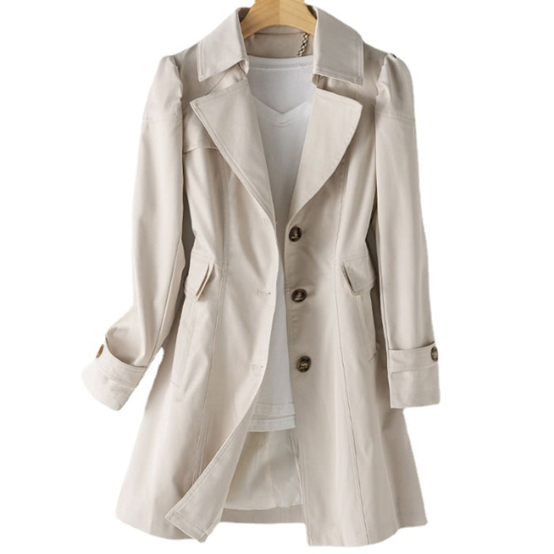 elegante waterdichte en winddichte trenchcoat jas lange jas voor dames met knopen