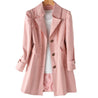 elegante waterdichte en winddichte trenchcoat jas lange jas voor dames met knopen