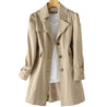 elegante waterdichte en winddichte trenchcoat jas lange jas voor dames met knopen