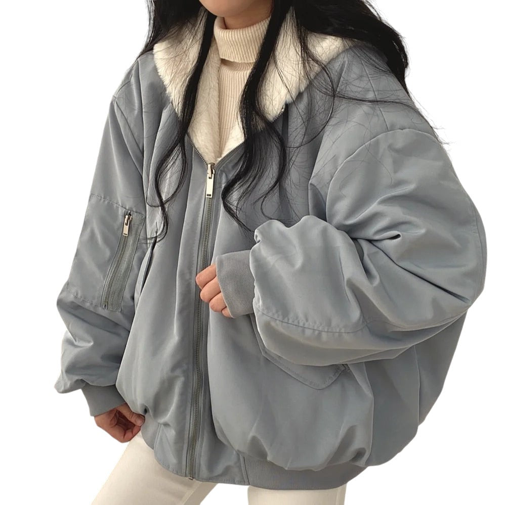 Oversized Losse Dubbelzijdige Dames Jas, Voor Een Warme Winter - Sylvia